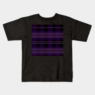 Gothic Aesthetic Evander 2 Hand Drawn Textured Plaid Pattern Kids T-Shirt